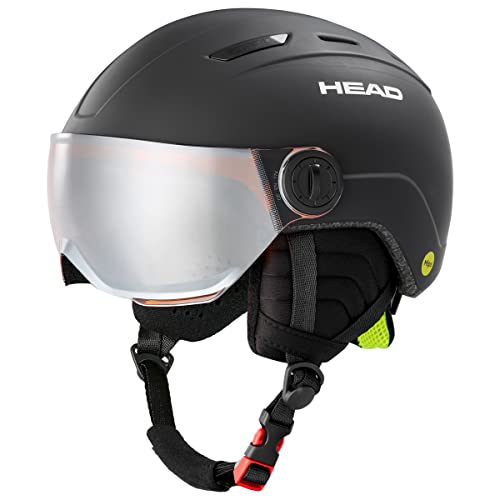 HEAD Unisex Jugend MOJO Visor MIPS Skihelm, Schwarz, XXS von HEAD