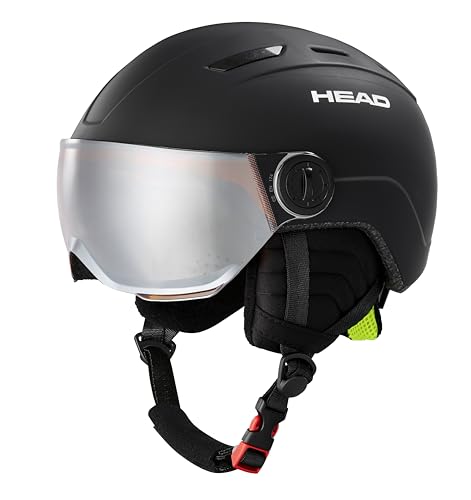 HEAD Unisex Youth MOJO/Maja Visor Skihelmet Skihelm, schwarz, XXS von HEAD