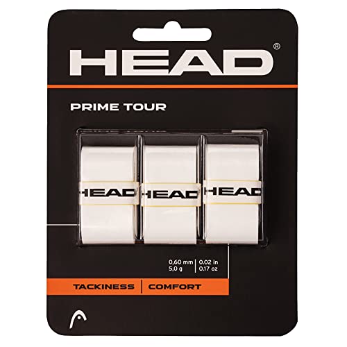 HEAD Unisex – Erwachsene Prime Tour 3 Overgrip, White, One Size HEAD Unisex – Erwachsene Prime Tour 3 Overgrip, White, One Size von HEAD