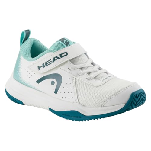 HEAD Unisex-Youth Sprint Velcro 4.0 Kids Tennisschuhe, White/Turquoise, EU 30.5 von HEAD