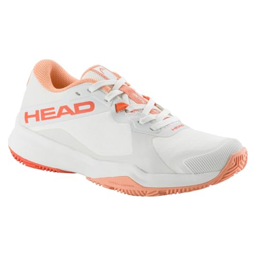 HEAD Women's Motion Team Padel Women Padelschuhe, White/Coral, EU 37 von HEAD