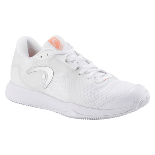 HEAD Women's Sprint Team 4.0 Clay Women Tennisschuhe, White/Coral, EU 42.5 von HEAD