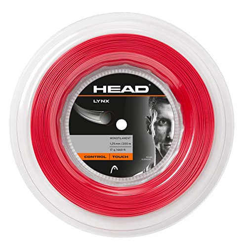 HEAD Unisex-Erwachsene Lynx Rolle Tennis-Saite, red, 18 von HEAD