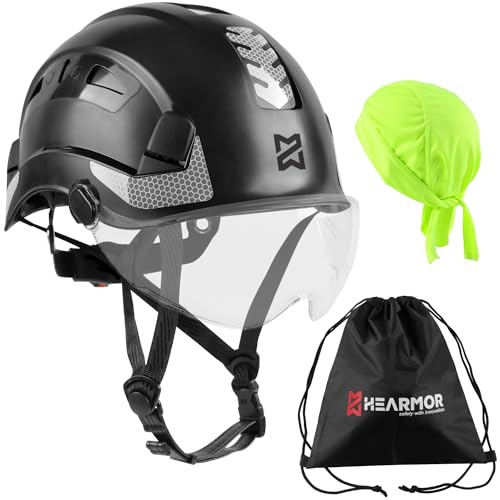 HEARMOR bauhelm mit Visier bauhelme Erwachsene ABS schutzhelm Bergsteiger Helm arbeitshelm Herren EN397 und EN12492 Stoßdämpfung Eindringfestigkeit Angefügt Visiere in transparent oder Smoke HEARMOR bauhelm mit Visier bauhelme Erwachsene ABS schutzhelm Bergsteiger Helm arbeitshelm Herren EN397 und EN12492 Stoßdämpfung Eindringfestigkeit Angefügt Visiere in transparent oder Smoke von HEARMOR