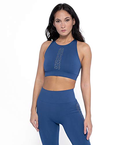 HEART AND SOUL Damen Reggiseno Sportivo, Top Donna, Riviera Leo Line-Twilight Sport-BH, blau, XS/S HEART AND SOUL Damen Reggiseno Sportivo, Top Donna, Riviera Leo Line-Twilight Sport-BH, blau, XS/S von HEART AND SOUL