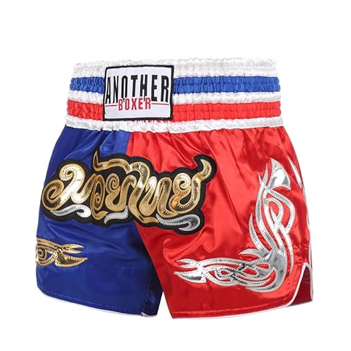 HEARTTOUCH Herren Muay Thai Fight Shorts - Premium Boxing Shorts Thaishorts Kurze Thaiboxhose Sporthose für Thaiboxen Kickboxen Boxing XS-3XL (55,XXL) von HEARTTOUCH