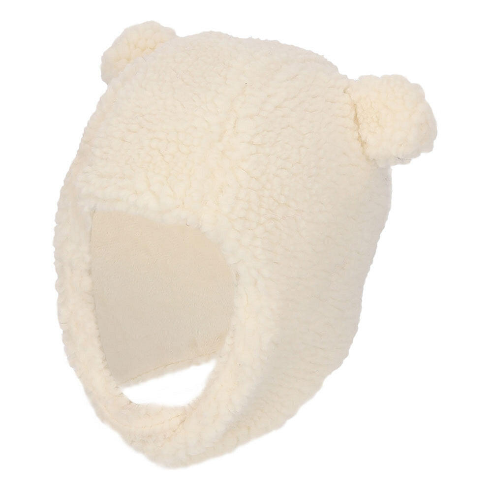 Heatkeeper - Baby-Wintermütze - Teddywolle - Offwhite von HEAT KEEPER