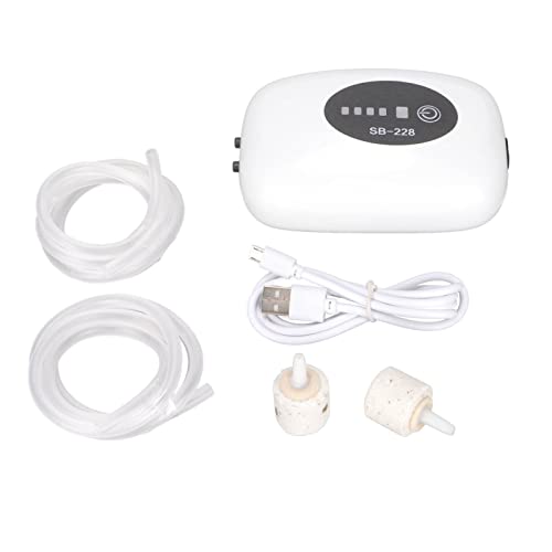 Aquarium-Luftpumpe, Energiesparend, ABS-Gehäuse, Stoßdämpfung, Aquarium-Luftpumpe, Staubdicht, USB-Anschluss mit Dual-Modus für den Innenbereich, Aquarium-Sauerstoffpumpe, Aquarium-Luftpumpe, Energiesparend, ABS-Gehäuse, Stoßdämpfung, Aquarium-Luftpumpe, Staubdicht, USB-Anschluss mit Dual-Modus für den Innenbereich, Aquarium-Sauerstoffpumpe, von HEEPDD