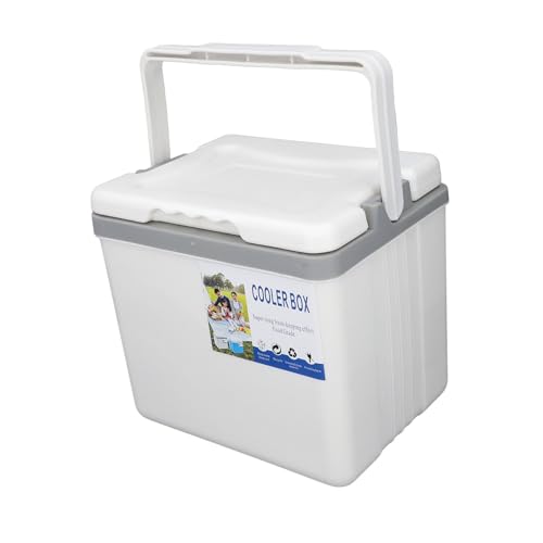 Tragbare 6-Liter-Kühlbox, Mini, Leichte Eistruhe, Multifunktional, Hält Lebensmittel Frisch und Getränke Kühl, Isolierte Hartkühlbox für Eis, Getränke, Lebensmittel (WHITE) von HEEPDD
