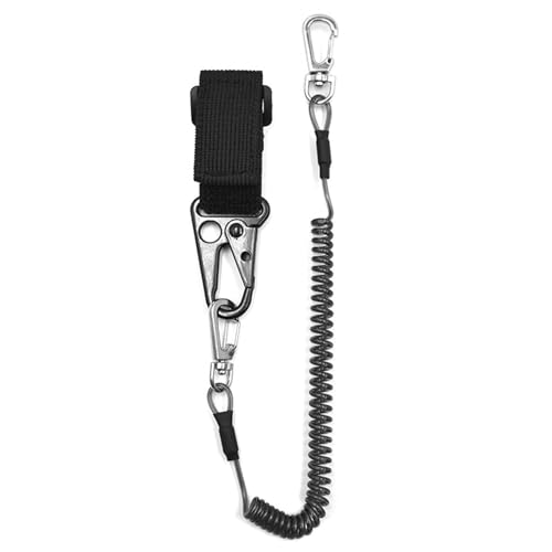 HEEZOU 1pc/2 Stücke Metall Schnallen Riemen Angelruten Tethers Krawatte Gürtel Wrap Straps Mit Coiled Lanyard Angeln Casting Stangen Gürtel von HEEZOU