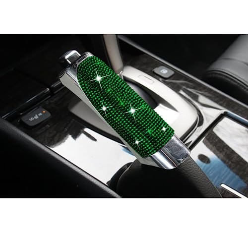Handbremsen-Set, universal, eingelegte Diamant-Auto-Handbremshülse, ABS-Abdeckung, rutschfeste Auto-Feststellbremse, Innenzubehör (grün) Passend für die meisten Fahrzeugmodelle von HEJIAL