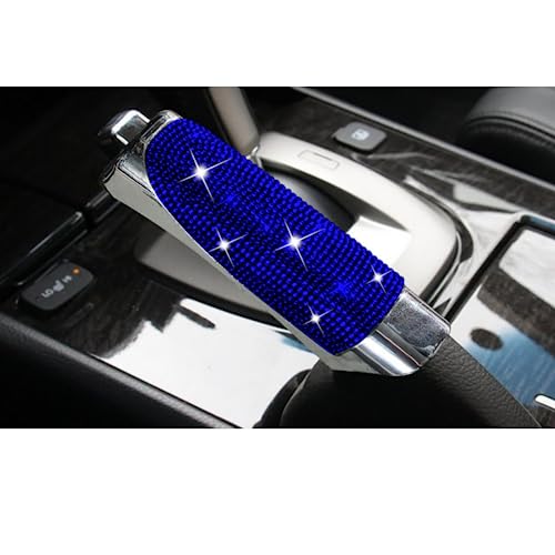 Handbremsen-Set, universal, eingelegter Diamant, Auto-Handbremshülse, ABS-Abdeckung, rutschfeste Auto-Feststellbremse, Innenzubehör (blau) Passend für die meisten Fahrzeugmodelle von HEJIAL