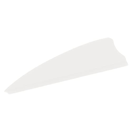 HELEVIA 50 Stück Federbefiederung, Leichte Schildpfeilbefiederung, DIY Pfeilfedern, Befiederung für Outdoor-Bogenschießen (Weiß) von HELEVIA