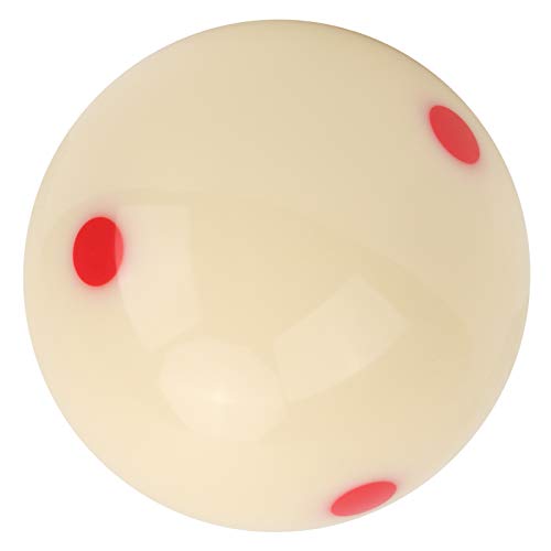 HELEVIA 57,2 Mm Pool Standard-Trainingsball DotSpot Übungs-Queueball Billardzubehör (Roter Punkt) von HELEVIA