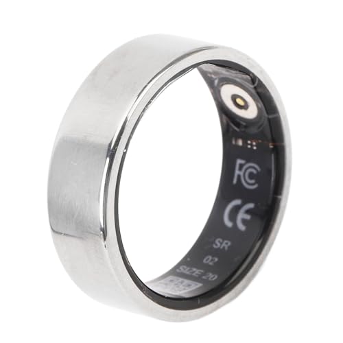 HELEVIA Smart Health Ring Schlaftemperatur Schritte Überwachung 18 MAh Leichter Fitnessring für den Täglichen Gebrauch (Größe 17) von HELEVIA