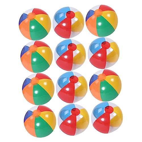 HEMOTON 36 STK Aufblasbarer Ball Billardkugel Blasen Poolspielzeug Für Sommerpartys Schwimmbadbälle Farbige Regenbogen-wasserbälle Wasserball Aufblasen Bunt PVC Spielzeugball Kind von HEMOTON
