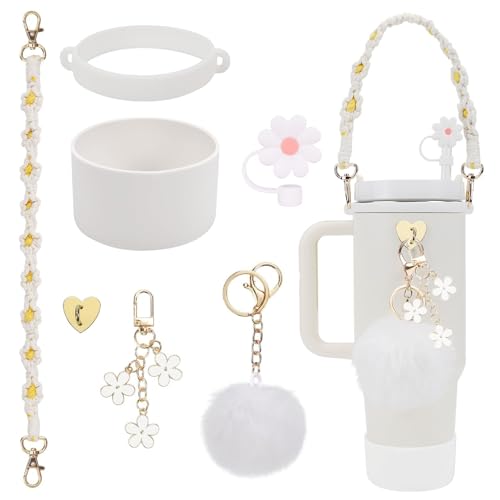 HENGBIRD Stanley Cup Zubehör Set, Wasserflasche Griff Riemen, Silikon Stanley Cup Stiefel, Stanley Cup Strohhalm Abdeckung, Stanley Cup Accessories für Stanley Cup 800ml -1100ml Tumbler HENGBIRD Stanley Cup Zubehör Set, Wasserflasche Griff Riemen, Silikon Stanley Cup Stiefel, Stanley Cup Strohhalm Abdeckung, Stanley Cup Accessories für Stanley Cup 800ml -1100ml Tumbler von HENGBIRD