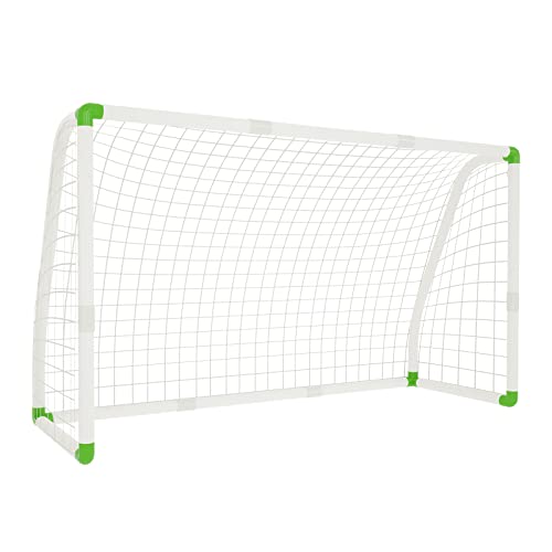 HENGMEI Fußballtor Fussballtore aus PVC für Kinder mit Netz Garten Fussball Tor Football Ball Tore für Garten, Park, Strand oder Halle, 245x155x90cm von HENGMEI