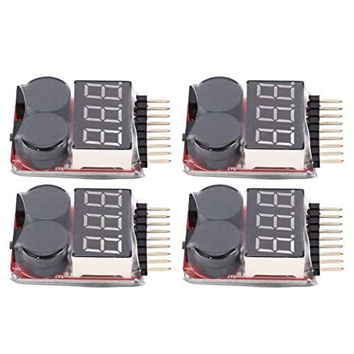 HERCHR 4 Stücke 2 in 1 1 8S Lipo Batterie Tester Monitor Niederspannung Summer Alarm Spannungsprüfer Mit LED-Anzeige RC Batterieprüfer HERCHR 4 Stücke 2 in 1 1 8S Lipo Batterie Tester Monitor Niederspannung Summer Alarm Spannungsprüfer Mit LED-Anzeige RC Batterieprüfer von HERCHR