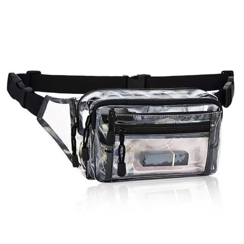 Durchsichtige Gürteltasche, 20cm/7,87 Zoll Wasserdicht PVC Bauchtasche Klein Durchsichtige Hüfttasche Mit Verstellbarem Riemen Sport Durchsichtige Tasche Für Damen Herren Reisen Strand Konzerte Durchsichtige Gürteltasche, 20cm/7,87 Zoll Wasserdicht PVC Bauchtasche Klein Durchsichtige Hüfttasche Mit Verstellbarem Riemen Sport Durchsichtige Tasche Für Damen Herren Reisen Strand Konzerte von HERCHR