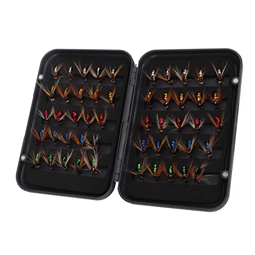 Fliegenfischköder, 50 Stück Professionelles Angelfliegen Sortimentsset Mit Haken Kohlenstoffstahl, Angelköder Köder Fliegenfischen Fliegen Set Mit Aufbewahrungsbox Für Forellenbarsche Dorsch Zander Fliegenfischköder, 50 Stück Professionelles Angelfliegen Sortimentsset Mit Haken Kohlenstoffstahl, Angelköder Köder Fliegenfischen Fliegen Set Mit Aufbewahrungsbox Für Forellenbarsche Dorsch Zander von HERCHR