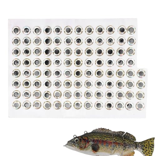 HERCHR Fischaugen Aufkleber, 100 Stück 10mm Epoxid Tropfenkunststoff Künstliche Angelaugen 3D Simulation Fischaugen Aufkleber Angelzubehör Angelköderaugen Augen DIY Fliegenbinden Für Angelbegeisterte HERCHR Fischaugen Aufkleber, 100 Stück 10mm Epoxid Tropfenkunststoff Künstliche Angelaugen 3D Simulation Fischaugen Aufkleber Angelzubehör Angelköderaugen Augen DIY Fliegenbinden Für Angelbegeisterte von HERCHR