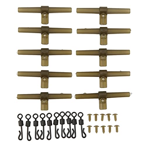 HERCHR Karpfenangel-Zubehör-Set, 20 Set AntiTangle-Trigeminus-Balance-Ärmel, Seitenbiegungen, Adapterring, Wirbel, Schnalle, Karpfen-Angelgerät-Set HERCHR Karpfenangel-Zubehör-Set, 20 Set AntiTangle-Trigeminus-Balance-Ärmel, Seitenbiegungen, Adapterring, Wirbel, Schnalle, Karpfen-Angelgerät-Set von HERCHR