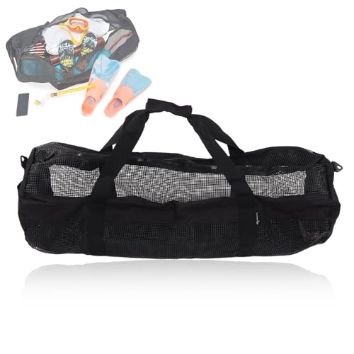 Tauchentasche für Schnorchelausrüstung, 96x32cm Netz-Ausrüstungstasche Mesh Leichte Netztasche Transporttasche Seitentasche Strandtasche Schnorcheltasche Rucksack für Tauchen Schwimmen Reisen Strand von HERCHR