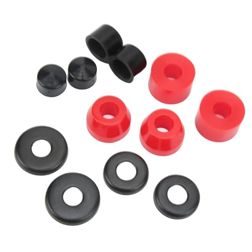 Skateboard Buchsen Set, 12 Stück 24/16/11mm PU Dämpfung 90A Longboard Buchsen Truck Bushings Standard Cylinder Zubehör Skateboard LKW Reparatur Umbausatz Für 4-Rad Skateboard Fischbrett Doppelwippe Skateboard Buchsen Set, 12 Stück 24/16/11mm PU Dämpfung 90A Longboard Buchsen Truck Bushings Standard Cylinder Zubehör Skateboard LKW Reparatur Umbausatz Für 4-Rad Skateboard Fischbrett Doppelwippe von HERCHR