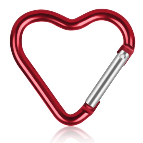 Karabiner Clip, Schnalle in Herzform Aluminiumlegierung Sicherheitsclip Camping Hängeschnalle Wasserflasche Kette Clip Klettern Clips Hängematten Karabiner für Outdoor Wanderungen Karabiner Clip, Schnalle in Herzform Aluminiumlegierung Sicherheitsclip Camping Hängeschnalle Wasserflasche Kette Clip Klettern Clips Hängematten Karabiner für Outdoor Wanderungen von HERCHR
