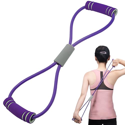 Figure 8 Widerstandsbänder, Damen Übungsbänder PVC Pilates Squat Herren Brust Expander Gym Extender Fitnessbänder Stretch Griff Elastische Zugseil für Arme Yoga Fitnessstudio Zugseil Muskeltraining Figure 8 Widerstandsbänder, Damen Übungsbänder PVC Pilates Squat Herren Brust Expander Gym Extender Fitnessbänder Stretch Griff Elastische Zugseil für Arme Yoga Fitnessstudio Zugseil Muskeltraining von HERCHR