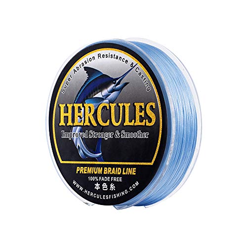HERCULES Farbechte Geflochtene Angelschnur, 1000m PE Geflochtene Schnüre, 8 Stränge Multifile Angelschnur, 20lb Test für Salzwasser und Süßwasser, Blau, 20lb, 1000m HERCULES Farbechte Geflochtene Angelschnur, 1000m PE Geflochtene Schnüre, 8 Stränge Multifile Angelschnur, 20lb Test für Salzwasser und Süßwasser, Blau, 20lb, 1000m von HERCULES