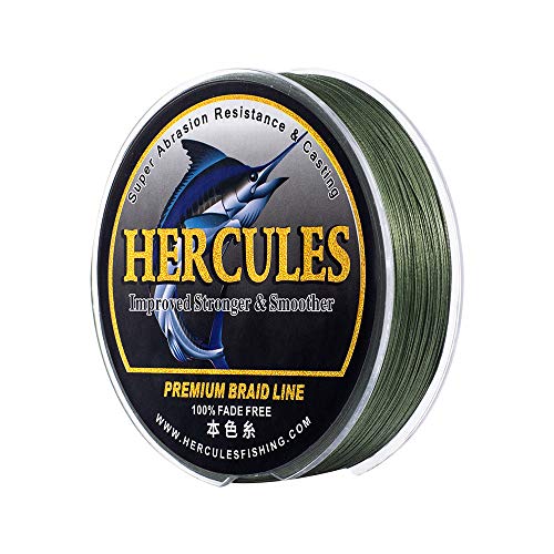 HERCULES Farbechte Geflochtene Angelschnur, 100m PE Geflochtene Schnüre, 8 Stränge Multifile Angelschnur, 15lb Test für Salzwasser und Süßwasser, Grün, 15lb, 100m HERCULES Farbechte Geflochtene Angelschnur, 100m PE Geflochtene Schnüre, 8 Stränge Multifile Angelschnur, 15lb Test für Salzwasser und Süßwasser, Grün, 15lb, 100m von HERCULES