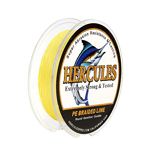 HERCULES Super Cast 100m - 2000m 109-2196 Yards Geflochtene Angelschnur 6lb - 100lb Test für Salzwasser Süßwasser PE Geflecht Fischdraht Superline 4 Stränge HERCULES Super Cast 100m - 2000m 109-2196 Yards Geflochtene Angelschnur 6lb - 100lb Test für Salzwasser Süßwasser PE Geflecht Fischdraht Superline 4 Stränge von HERCULES