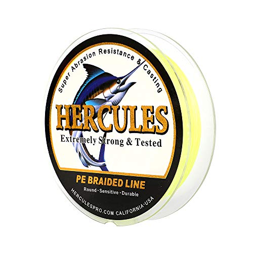 HERCULES Super Cast 100m - 2000m Yards Geflochtene Angelschnur 10lb - 300lb Test für Salzwasser Süßwasser PE Geflecht Fischdraht Superline 8 Stränge HERCULES Super Cast 100m - 2000m Yards Geflochtene Angelschnur 10lb - 300lb Test für Salzwasser Süßwasser PE Geflecht Fischdraht Superline 8 Stränge von HERCULES