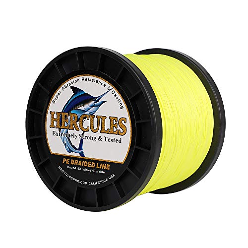 HERCULES Super Cast 100m - 2000m Yards Geflochtene Angelschnur 10lb - 300lb Test für Salzwasser Süßwasser PE Geflecht Fischdraht Superline 8 Stränge HERCULES Super Cast 100m - 2000m Yards Geflochtene Angelschnur 10lb - 300lb Test für Salzwasser Süßwasser PE Geflecht Fischdraht Superline 8 Stränge von HERCULES