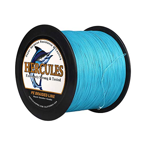 HERCULES Super Cast 100m - 2000m Yards Geflochtene Angelschnur 10lb - 300lb Test für Salzwasser Süßwasser PE Geflecht Fischdraht Superline 8 Stränge von HERCULES