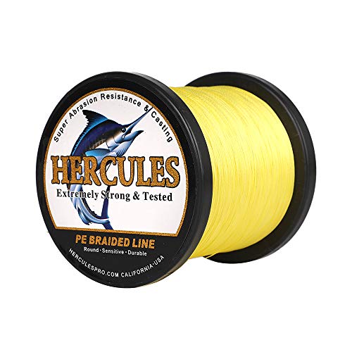 HERCULES Super Cast 100m - 2000m Yards Geflochtene Angelschnur 10lb - 300lb Test für Salzwasser Süßwasser PE Geflecht Fischdraht Superline 8 Stränge HERCULES Super Cast 100m - 2000m Yards Geflochtene Angelschnur 10lb - 300lb Test für Salzwasser Süßwasser PE Geflecht Fischdraht Superline 8 Stränge von HERCULES