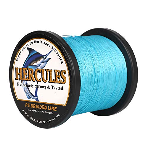HERCULES Super Cast 100m - 2000m Yards Geflochtene Angelschnur 10lb - 300lb Test für Salzwasser Süßwasser PE Geflecht Fischdraht Superline 8 Stränge HERCULES Super Cast 100m - 2000m Yards Geflochtene Angelschnur 10lb - 300lb Test für Salzwasser Süßwasser PE Geflecht Fischdraht Superline 8 Stränge von HERCULES