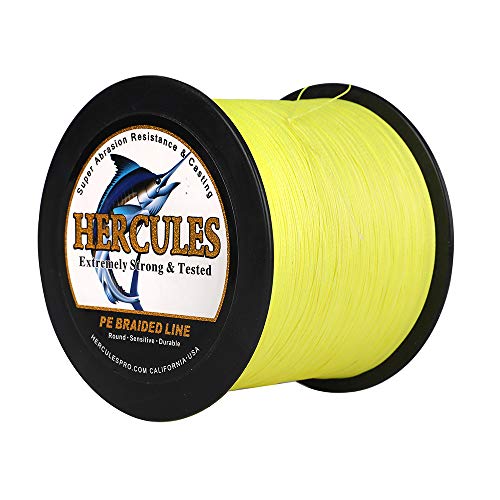 HERCULES Super Cast 100m - 2000m Yards Geflochtene Angelschnur 10lb - 300lb Test für Salzwasser Süßwasser PE Geflecht Fischdraht Superline 8 Stränge HERCULES Super Cast 100m - 2000m Yards Geflochtene Angelschnur 10lb - 300lb Test für Salzwasser Süßwasser PE Geflecht Fischdraht Superline 8 Stränge von HERCULES