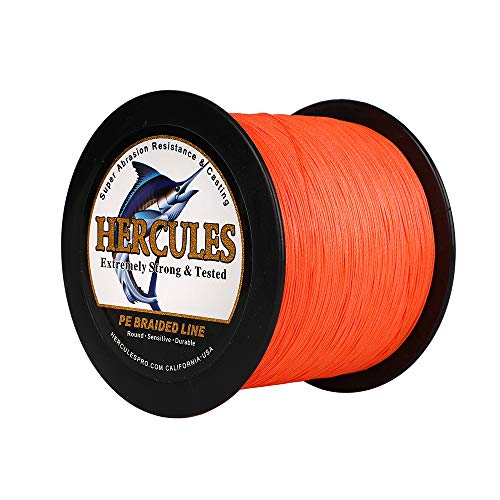 HERCULES Super Cast 100m - 2000m Yards Geflochtene Angelschnur 10lb - 300lb Test für Salzwasser Süßwasser PE Geflecht Fischdraht Superline 8 Stränge HERCULES Super Cast 100m - 2000m Yards Geflochtene Angelschnur 10lb - 300lb Test für Salzwasser Süßwasser PE Geflecht Fischdraht Superline 8 Stränge von HERCULES