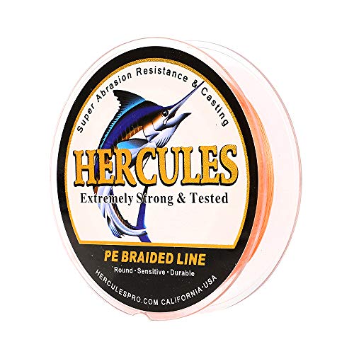 HERCULES Super Cast 100m - 2000m Yards Geflochtene Angelschnur 10lb - 300lb Test für Salzwasser Süßwasser PE Geflecht Fischdraht Superline 8 Stränge von HERCULES