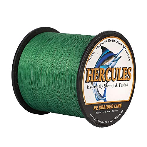 Hercules Super Cast 100m - 2000m 109-2196 Yards Geflochtene Angelschnur 6lb - 100lb Test für Salzwasser Süßwasser PE Geflecht Fischdraht Superline 4 Stränge Hercules Super Cast 100m - 2000m 109-2196 Yards Geflochtene Angelschnur 6lb - 100lb Test für Salzwasser Süßwasser PE Geflecht Fischdraht Superline 4 Stränge von HERCULES