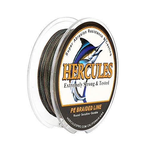 Hercules Super Cast 100m - 2000m 109-2196 Yards Geflochtene Angelschnur 6lb - 100lb Test für Salzwasser Süßwasser PE Geflecht Fischdraht Superline 4 Stränge Hercules Super Cast 100m - 2000m 109-2196 Yards Geflochtene Angelschnur 6lb - 100lb Test für Salzwasser Süßwasser PE Geflecht Fischdraht Superline 4 Stränge von HERCULES