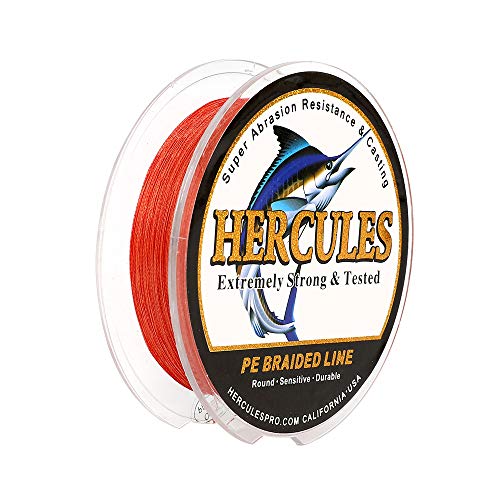 HERCULES Super Cast 100m - 2000m 109-2196 Yards Geflochtene Angelschnur 6lb - 100lb Test für Salzwasser Süßwasser PE Geflecht Fischdraht Superline 4 Stränge von HERCULES