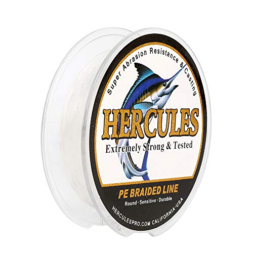 Hercules Super Cast 100m - 2000m 109-2196 Yards Geflochtene Angelschnur 6lb - 100lb Test für Salzwasser Süßwasser PE Geflecht Fischdraht Superline 4 Stränge Hercules Super Cast 100m - 2000m 109-2196 Yards Geflochtene Angelschnur 6lb - 100lb Test für Salzwasser Süßwasser PE Geflecht Fischdraht Superline 4 Stränge von HERCULES