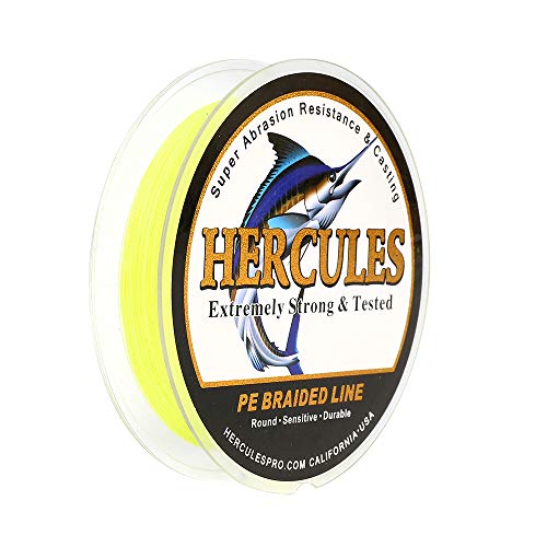 Hercules Super Cast 100m - 2000m 109-2196 Yards Geflochtene Angelschnur 6lb - 100lb Test für Salzwasser Süßwasser PE Geflecht Fischdraht Superline 4 Stränge von HERCULES