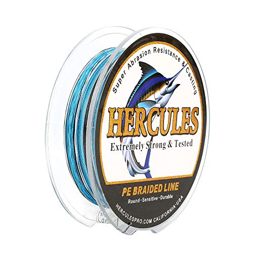 Hercules Super Cast 100m - 2000m 109-2196 Yards Geflochtene Angelschnur 6lb - 100lb Test für Salzwasser Süßwasser PE Geflecht Fischdraht Superline 4 Stränge von HERCULES