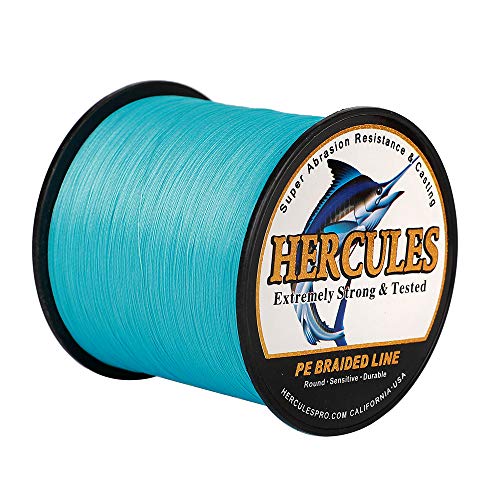 HERCULES Super Cast 100m - 2000m 109-2196 Yards Geflochtene Angelschnur 6lb - 100lb Test für Salzwasser Süßwasser PE Geflecht Fischdraht Superline 4 Stränge von HERCULES