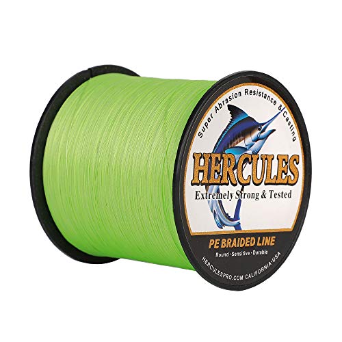 Hercules Super Cast 100m - 2000m 109-2196 Yards Geflochtene Angelschnur 6lb - 100lb Test für Salzwasser Süßwasser PE Geflecht Fischdraht Superline 4 Stränge von HERCULES